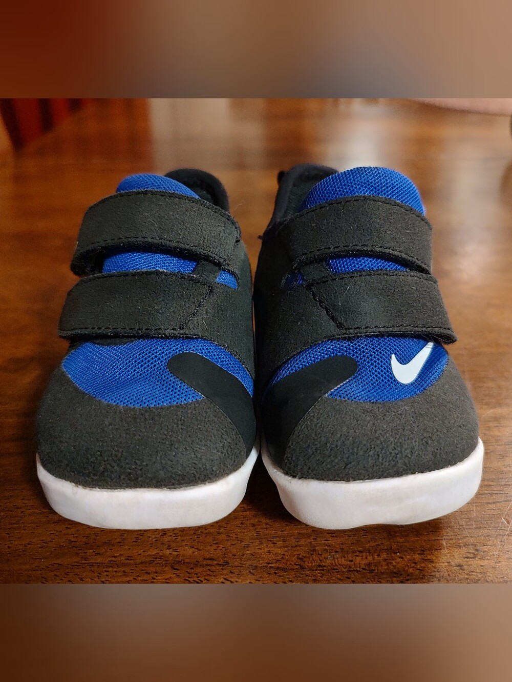 Nike Kids Blue and Black Velcro Trainer Sneakers